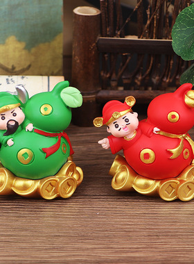 福禄葫芦小神仙摆件关公钟馗