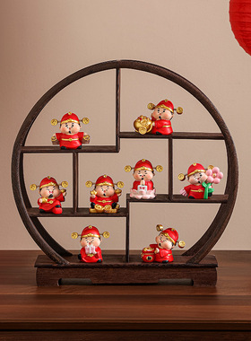 创意红色喜庆财神爷小摆件