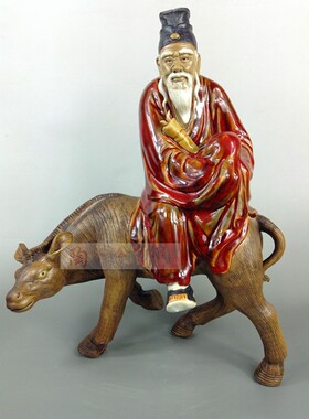 客厅招财镇宅摆件红釉八仙