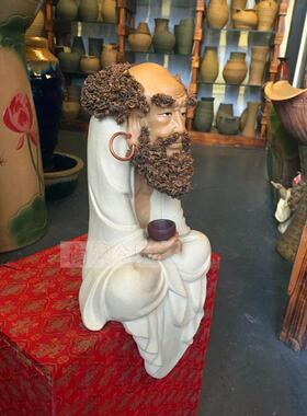 客厅酒柜招财摆件坐禅达摩