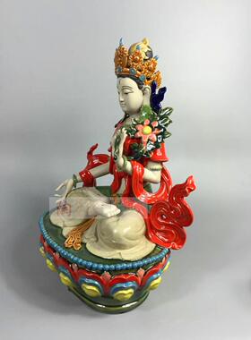 客厅桌面招财摆件白度母佛