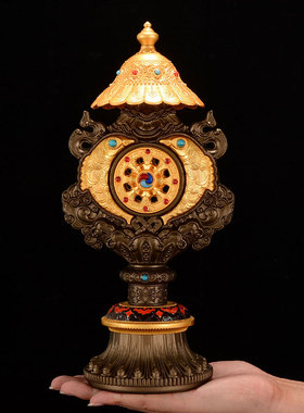 桌面吉祥八宝雕花八吉祥摆件