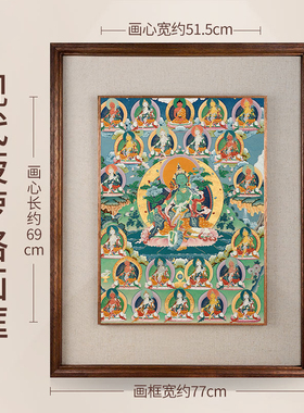 手绘21度母唐卡画像天然矿物