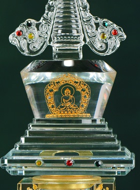 插电水晶灯发光客厅塔摆件