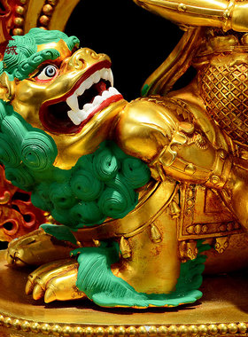 全鎏金四大天王铜像摆件