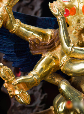 国产鎏金桌面摆件铜像9寸