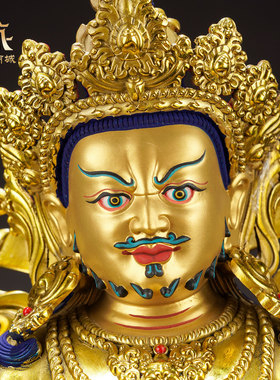 全鎏金黄财神铜像摆件