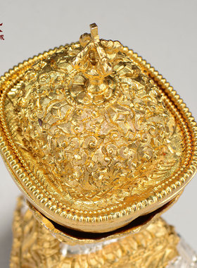 鎏金鎏银托巴碗桌面摆件