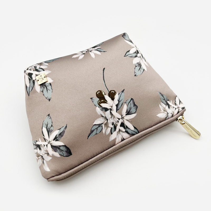 petit trouver 咖啡豆花手提小化妆包 迷你小桶包 半圆梯形杂物包 - 图2