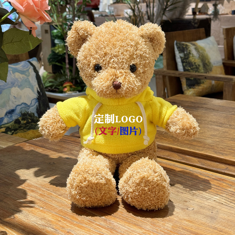 定制毕业小熊公仔泰迪小熊毛绒玩具玩偶公司LOGO活动娃娃学校礼品,淘宝优惠券,粉丝福利购,淘宝优惠卷