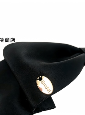 黑色缎面大蝴蝶结弹簧夹女2026新法式富家千金后脑勺通勤顶夹头饰