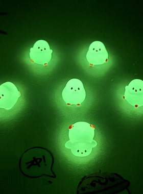 可爱黄色小胖鸡桌面摆件夜光小玩意创意装饰幼儿园奖励装饰小礼物