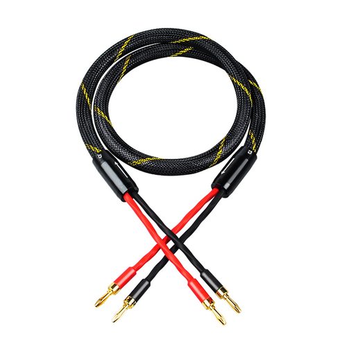 银珂 单晶铜镀银发烧级AV音响HIFI功放喇叭音箱通用连接香蕉头线 - 图3