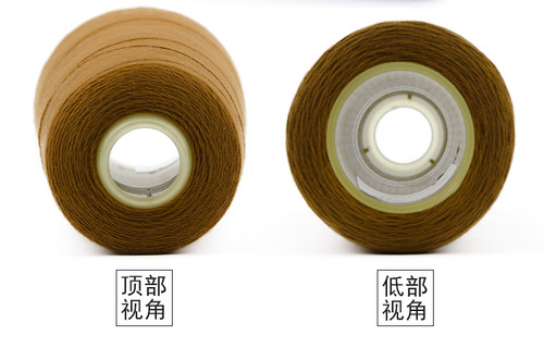 203涤纶线柳青牛仔裤线缝纫线3股家用缝纫机粗线姜黄牛仔线2000码 - 图3