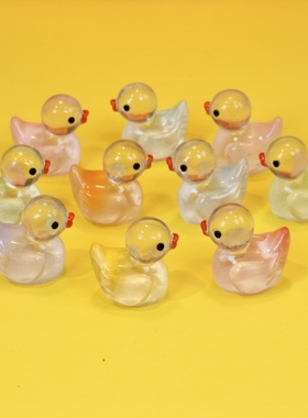 大号夜光天使经典渐变鸭爸妈摆件