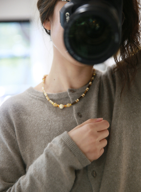 虎眼石男女原创设计项链新中式