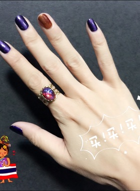 vintage美产古法龙息石戒指