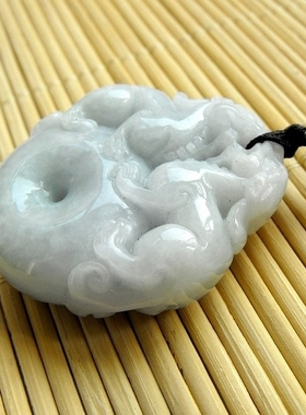A货翡翠守财双貔貅平安扣