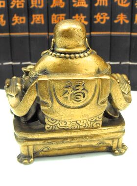 家居饰品工艺品福袋元宝笑佛铜佛摆件