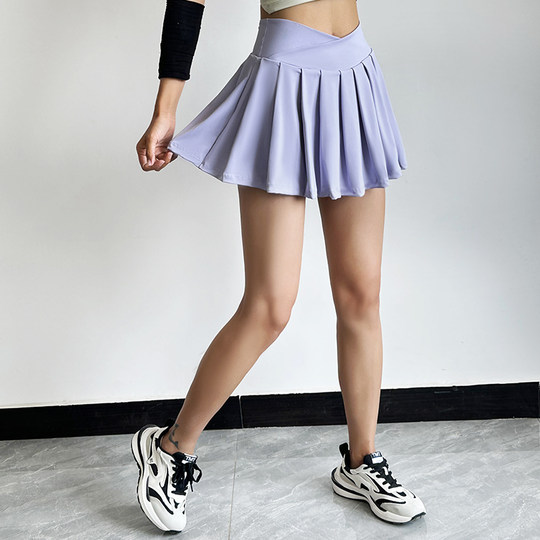 High-waisted summer quick-drying pleated anti-exposure yoga pants