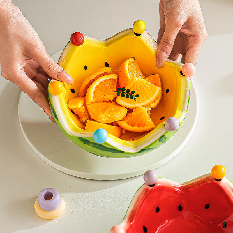 日本精工水果叉可爱西瓜盘不锈钢果签创意果叉碗甜品蛋糕叉子收纳,淘宝优惠券,粉丝福利购,淘宝优惠卷