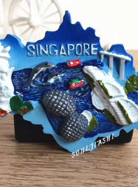 新加坡旅游纪念品 树鱼尾狮脂建筑冰箱贴留言贴 家居装饰品