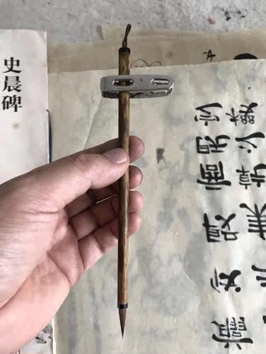 陶隐居羊须笔 无尼龙丝，弹性软，喜欢弹性大的不要购买 刘鹏制笔 - 图1