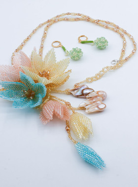 汉服串珠项链米珠轻奢女