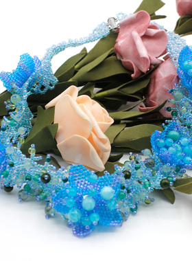 卿手作串珠锁骨链度假风