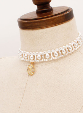 手工编织项链卿手作贝珠颈链