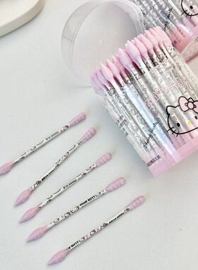 hello kitty正版三丽鸥棉签一次性掏耳化妆双头清洁棉花棒