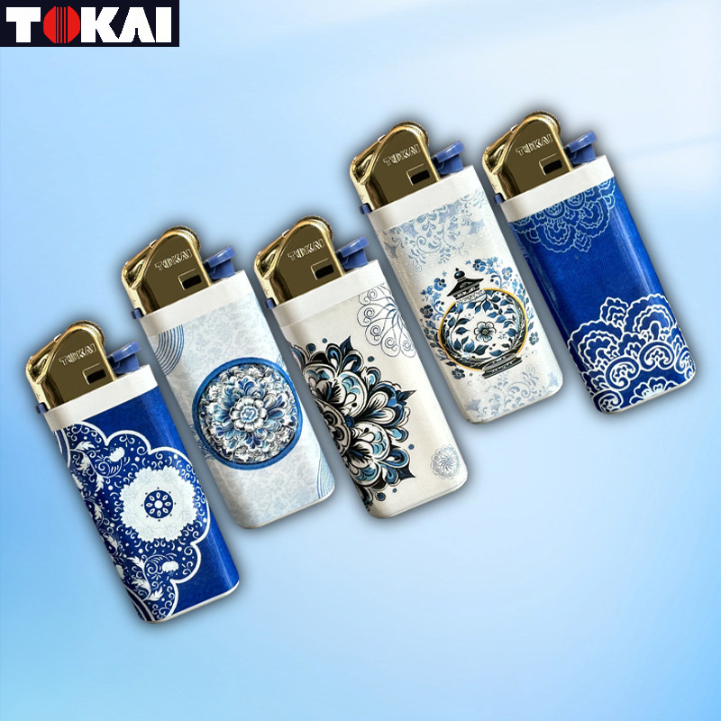 TOKAI日本东海可充气精致小巧青花瓷直冲打火机轻盈便携男士礼品,淘宝优惠券,粉丝福利购,淘宝优惠卷