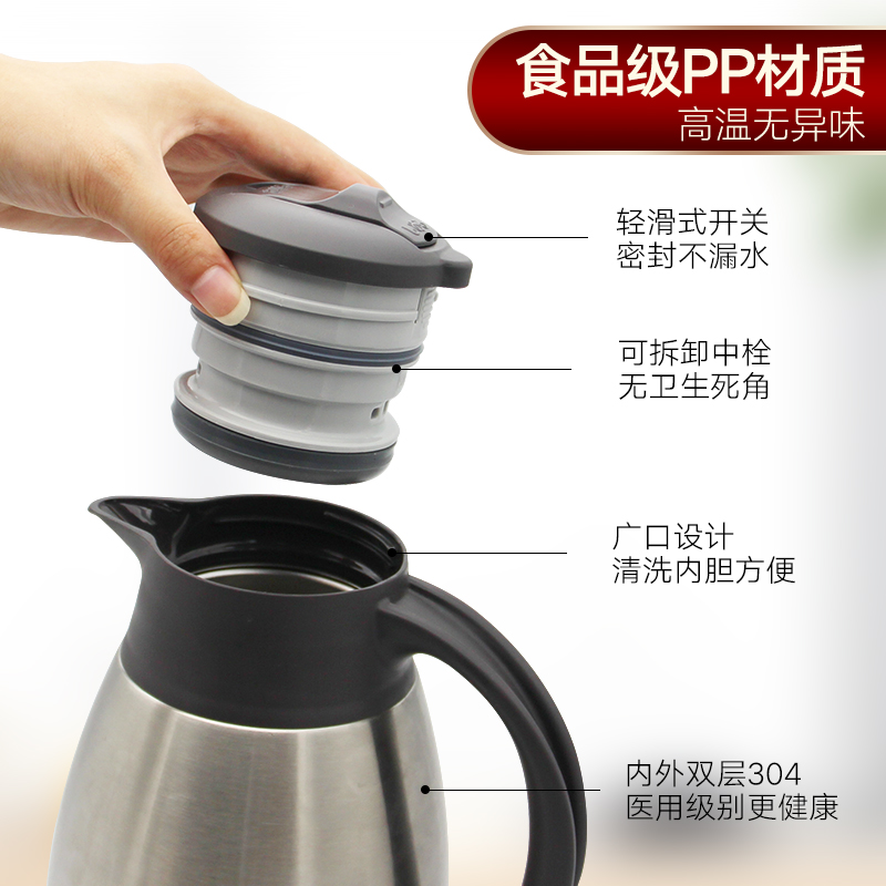 象印保温壶SH-FE15C/19C不锈钢大容量家用桌面壶热水瓶1.5L/1.9L - 图1