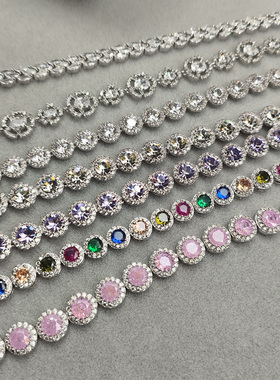 满钻手链女网球链彩钻手链韩娜淑