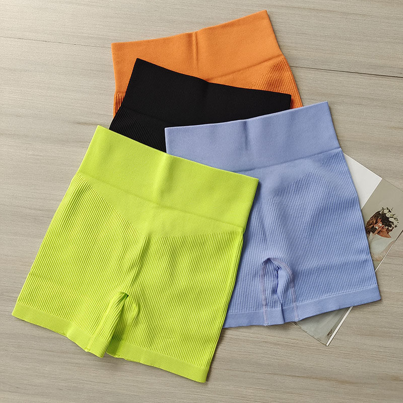 2023高腰提臀健身裤无缝针织螺纹女运动紧身裤提臀瑜伽裤短裤,淘宝优惠券,粉丝福利购,淘宝优惠卷