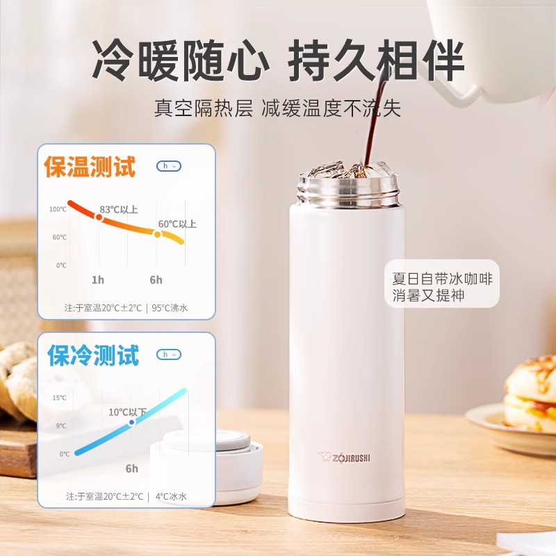 日本象印保温杯SM-AZE/ASE/AGE35/50不锈钢真空水杯男女士茶水杯 - 图3