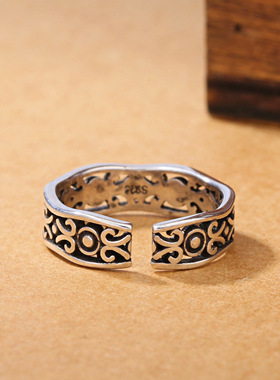 新款民族风纯银泰银纹不掉色饰品