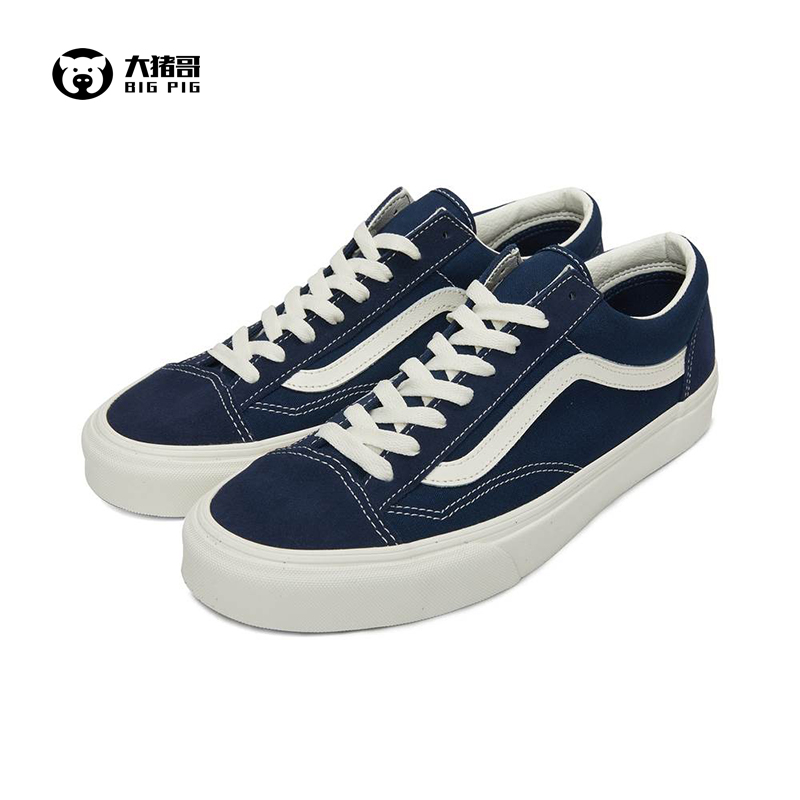 Vans Style 36深蓝色权志龙同款休闲低帮男女帆布板鞋VN0A3DZ3RFL