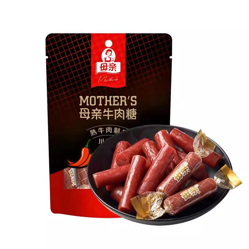 母亲牛肉糖40g袋装原味牛肉干熟食牛肉棒粒烧烤牛肉零食风干