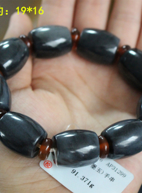 标本级老熟高密度的料墨玉籽料