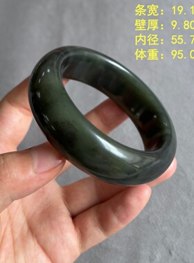 沙枣青底青花籽料手镯和田玉朕®