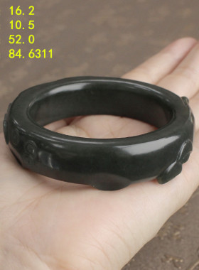 朕密度脂份ji好青玉籽料猫咪手镯