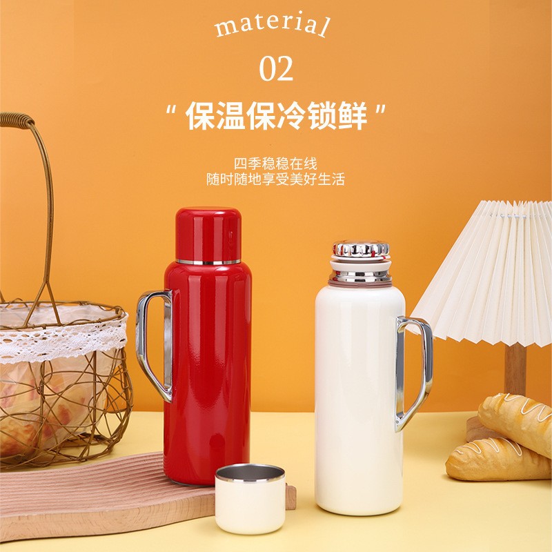 进口316不锈钢保温壶机械壶家用传家壶大容量焖茶壶机械显温水壶 - 图1