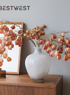 博西家居栾树灯笼果花艺摆件仿生花手感花垂吊客厅假花餐桌花束