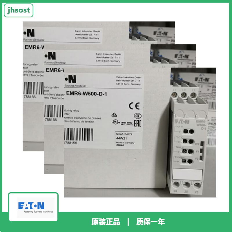 EATON伊顿穆勒相位监控继电器 EMR6-W500-D-1替代EMR4 5-W500-1-D