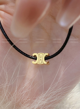 凯项链choker辣妹黑皮绳项圈