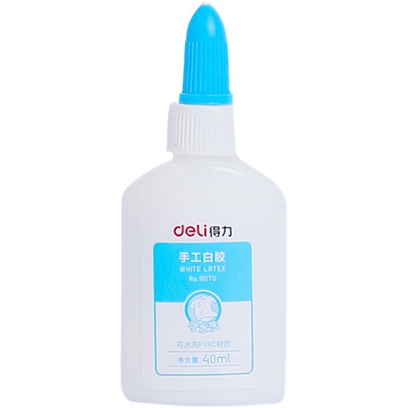 得力9070白乳胶手工制作40ml木工胶白胶可水洗液体胶水小学生文具_虎窝淘