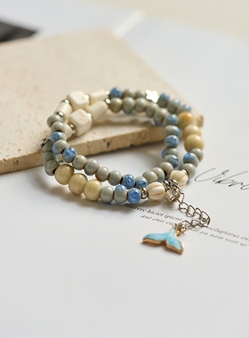 2026时尚景德镇陶瓷手链不掉色女夏季小清新原创简约学生海星贝壳