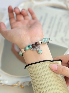 2026时尚陶瓷手链不掉色女夏季礼物古风串珠天柱饰品女生学生新