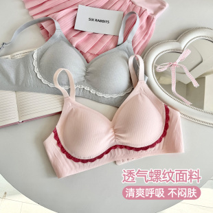 到手两件69.9六只兔子小胸聚拢文胸无钢圈薄